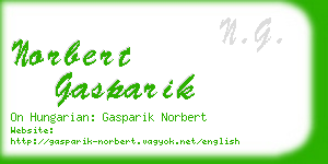 norbert gasparik business card